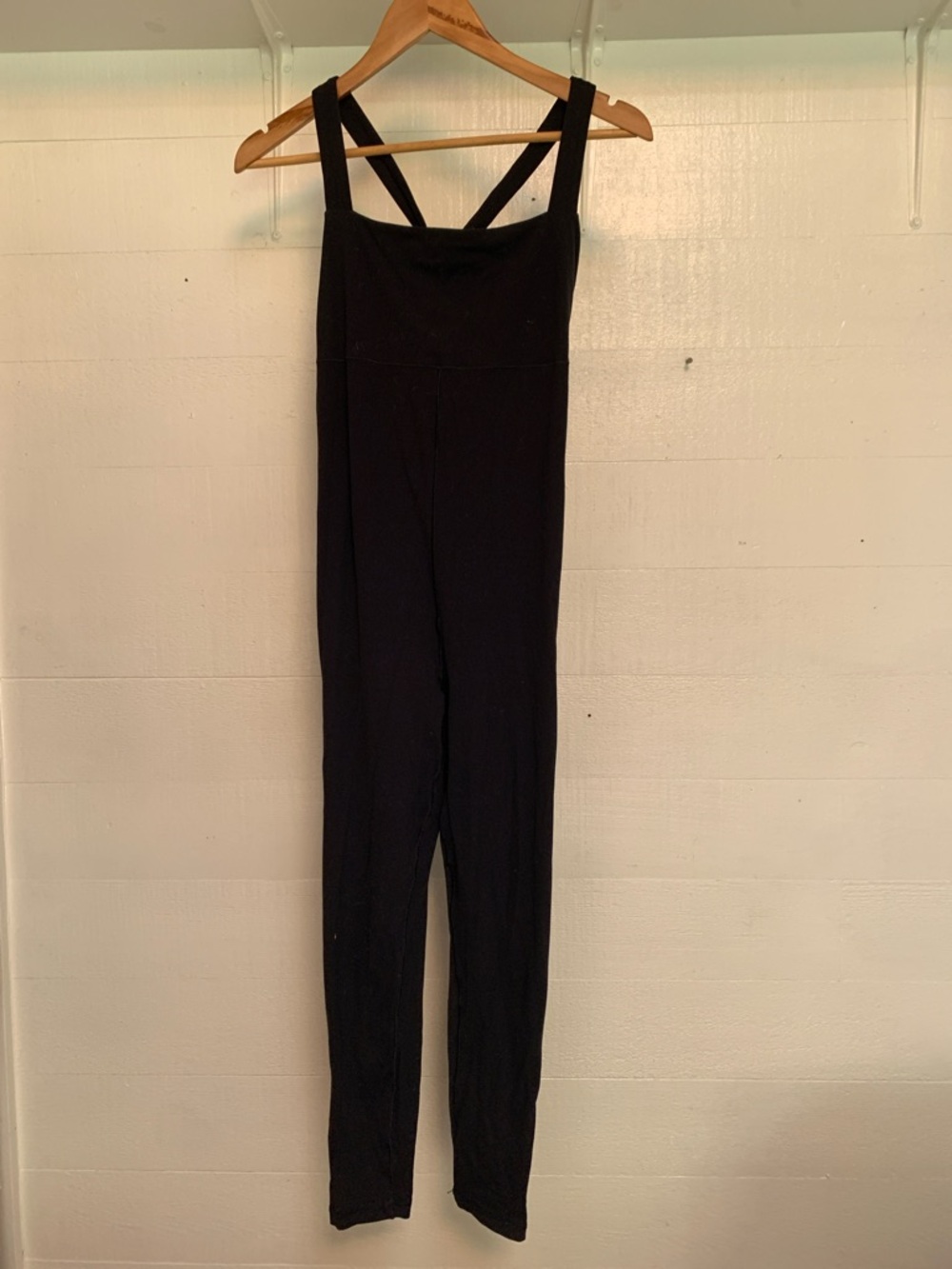 aerie Black Strappy Jumpsuit